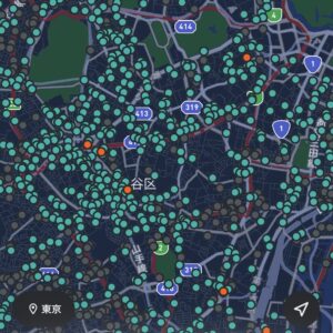 東京都でLUUPが使えるポートの設置場所（一部）