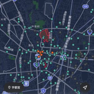 栃木県でLUUPが使えるポートの設置場所（一部）