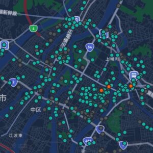 広島県でLUUPが使えるポートの設置場所（一部）