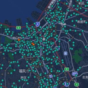 福岡県でLUUPが使えるポートの設置場所（一部）