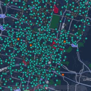 京都府でLUUPが使えるポートの設置場所（一部）