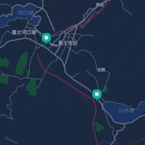 山梨県でLUUPが使えるポートの設置場所（一部）