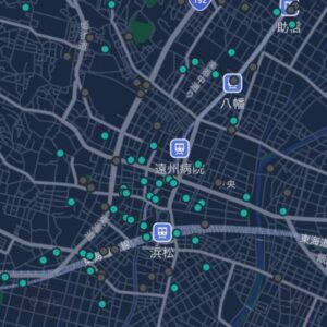 静岡県でLUUPが使えるポートの設置場所（一部）