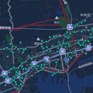 兵庫県でLUUPが使えるポートの設置場所（一部）